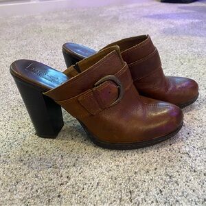 BOC brown leather mules/clogs